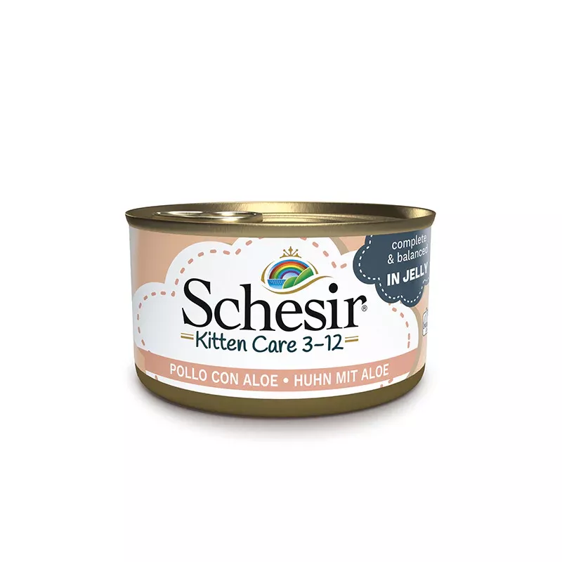 Comida hĂșmeda Schesir Kitten Pollo con Aloe