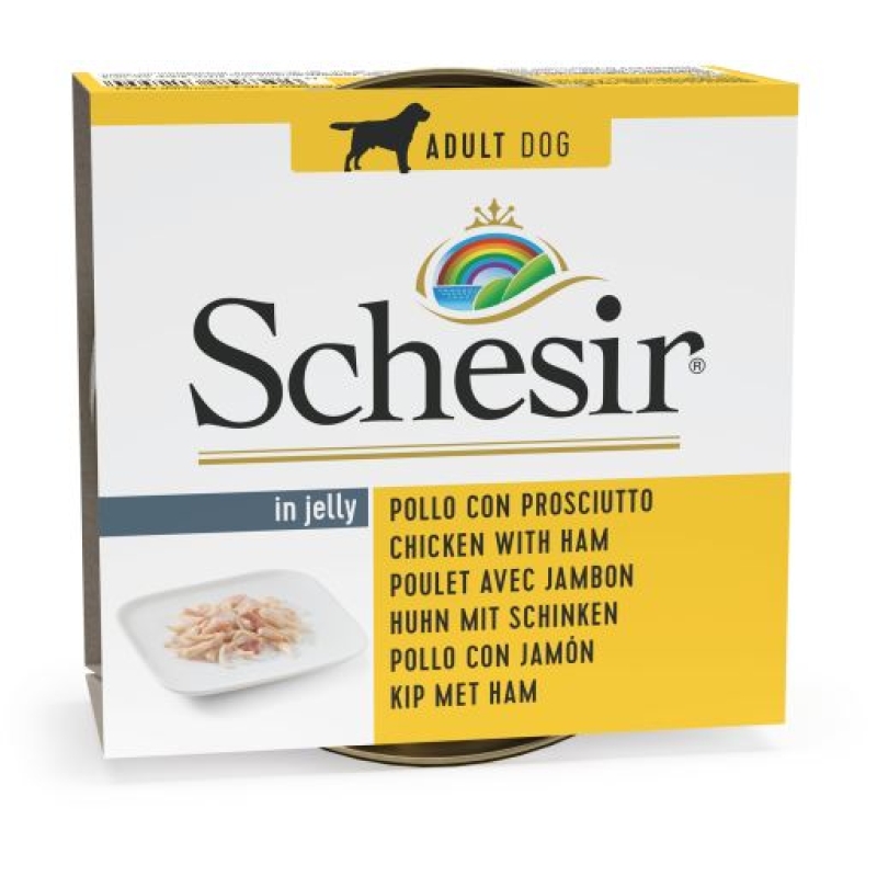 Comida húmeda Schesir Perro Pollo con Jamón