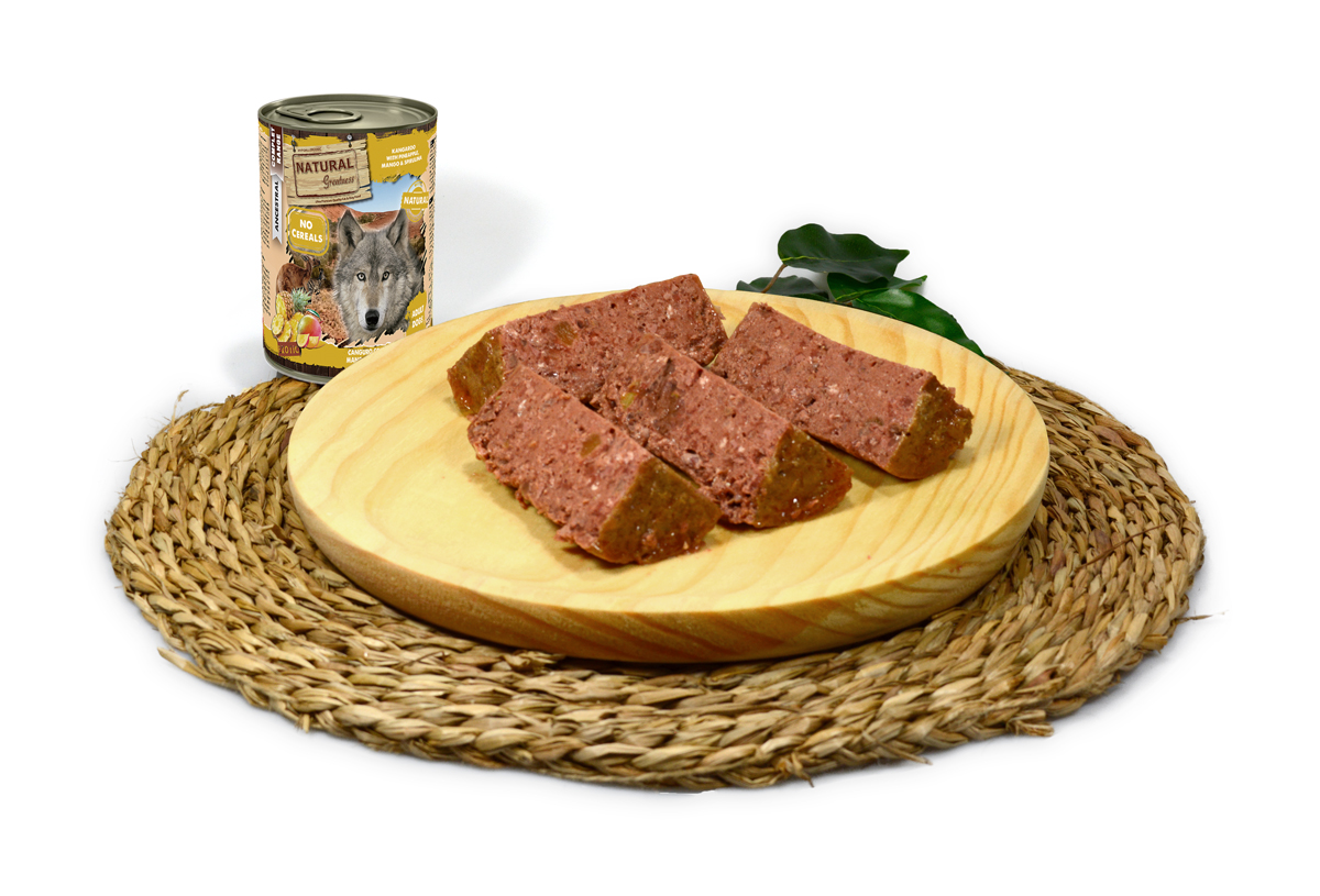 Comida húmeda Natural Greatness Canguro con Piña, Mango y Espirulina - Imagen 2