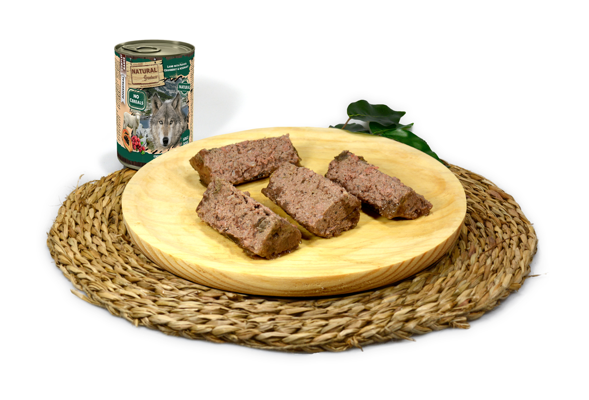 Comida húmeda Natural Greatness Cordero con Papaya, Arándanos y Romero - Imagen 2