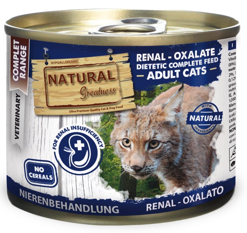 Comida húmeda Natural Greatness Gato Cuidado Renal