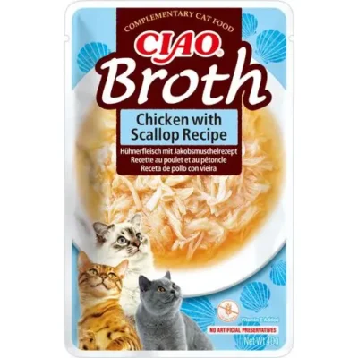 Churu Cat Caldo de Pollo con Vieira