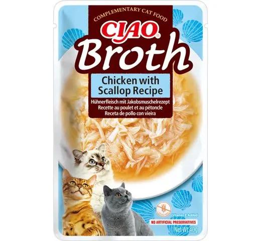 Churu Cat Caldo de Pollo con Vieira