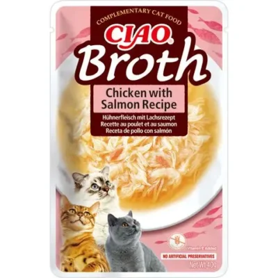 Churu Cat Caldo de Pollo con Salmón