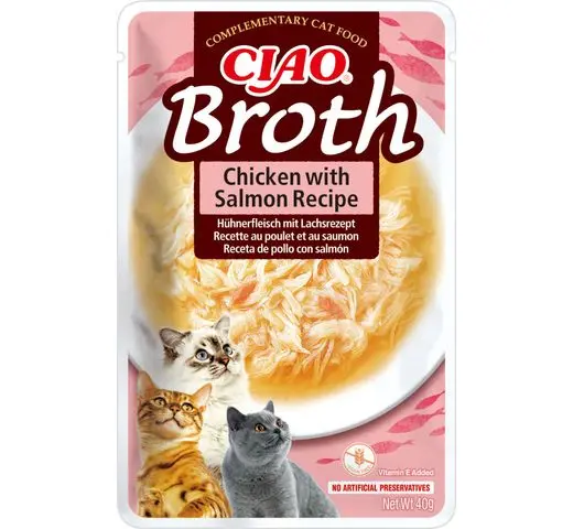 Churu Cat Caldo de Pollo con Salmón