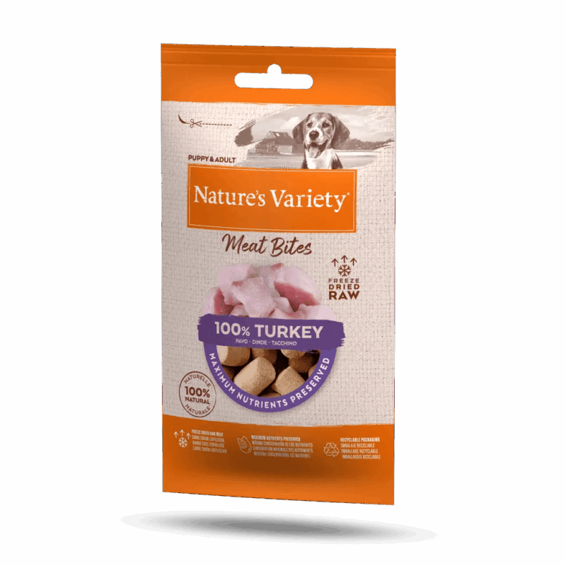 Meat Bites Nature’s Variety Pavo Liofilizado