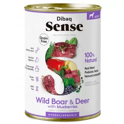 Comida húmeda Dibaq Sense Salvaje Ciervo y Jabalí
