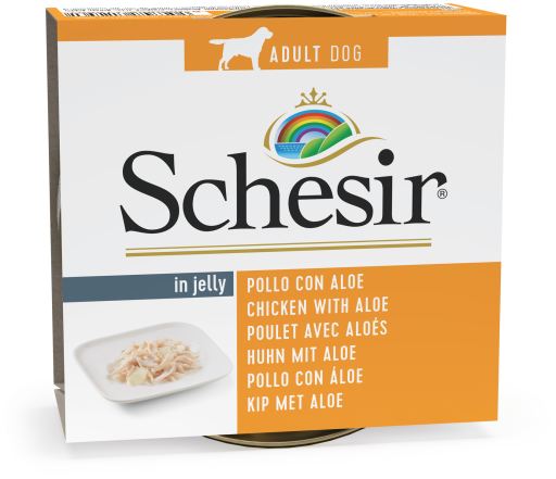 Comida húmeda Schesir Perro Pollo con Aloe