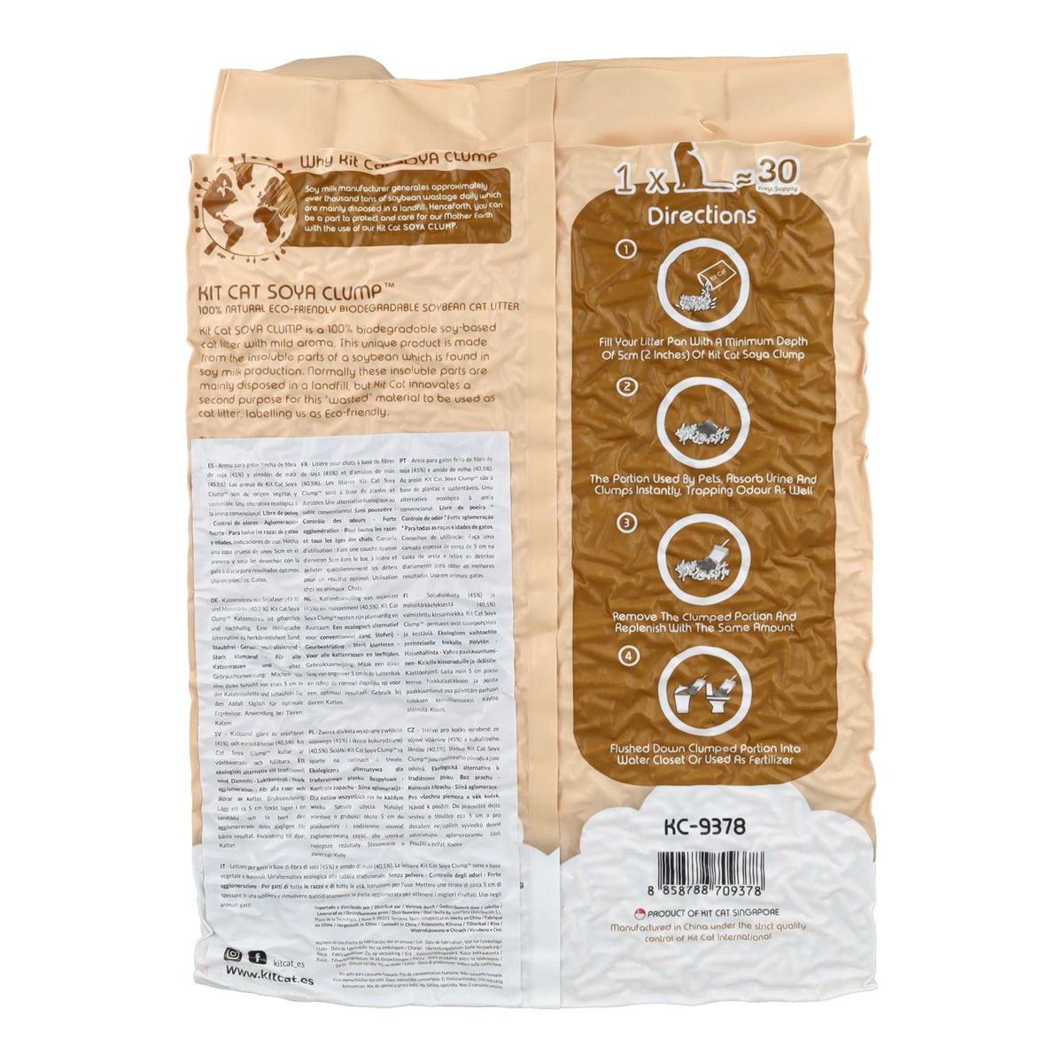 Arena de Soja BIO Kit Cat Melocotón - Imagen 2