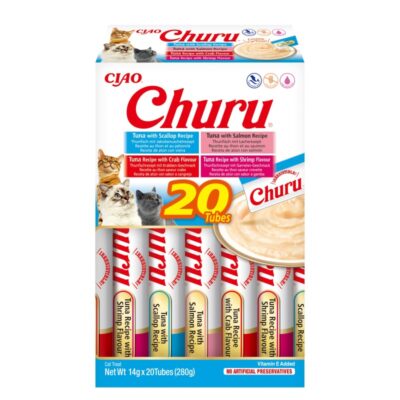 Churu Cat Pack Variedades de Atún con Marisco 20 Sticks