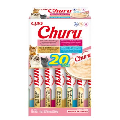 Churu Cat Pack Variedades de Atún con Marisco 20 Sticks