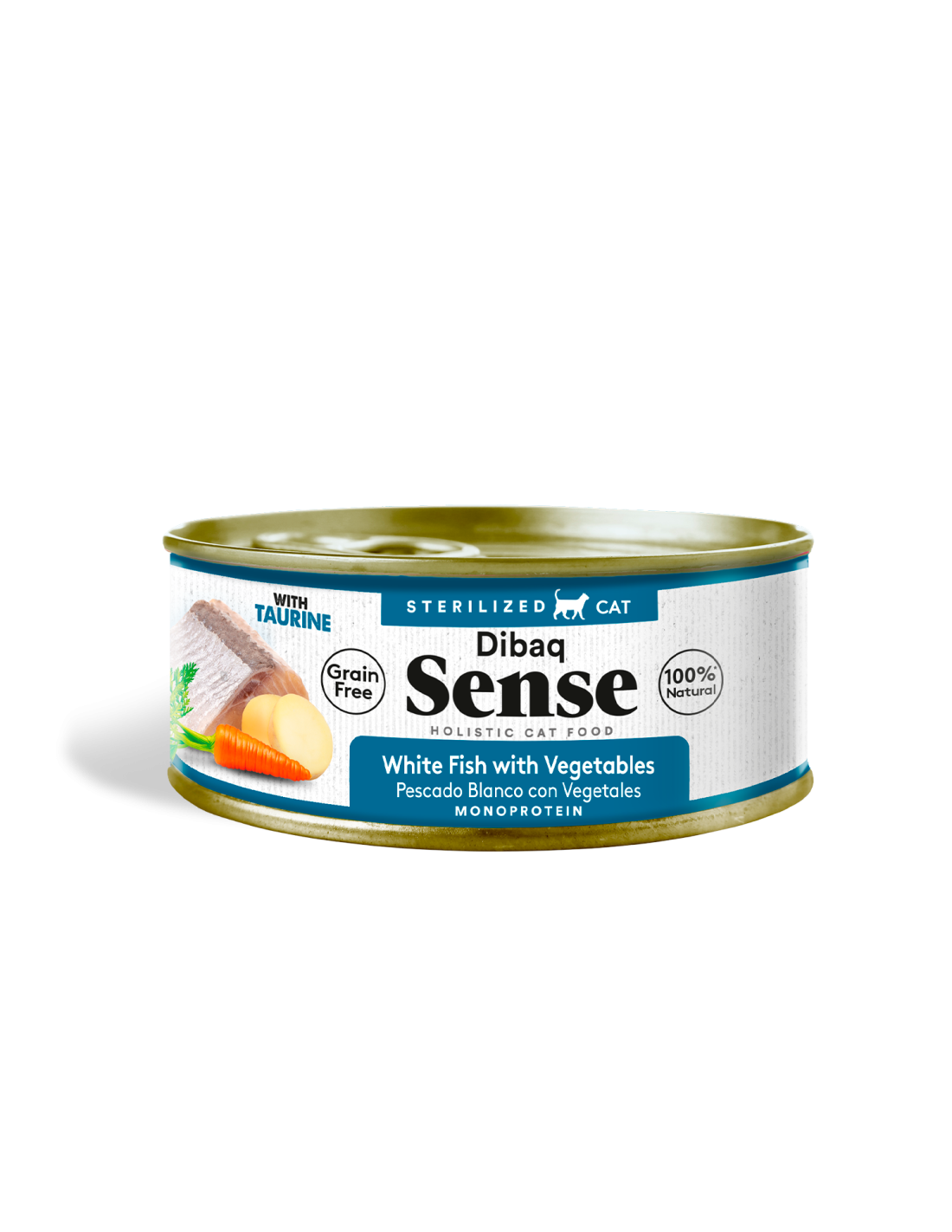 Comida húmeda Dibaq Sense Gato Esterilizado Pescado Blanco con Vegetales