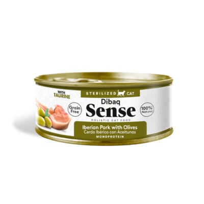 Comida húmeda Dibaq Sense Gato Esterilizado Cerdo Ibérico con Aceitunas