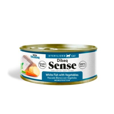 Comida húmeda Dibaq Sense Gato Esterilizado Pescado Blanco con Vegetales