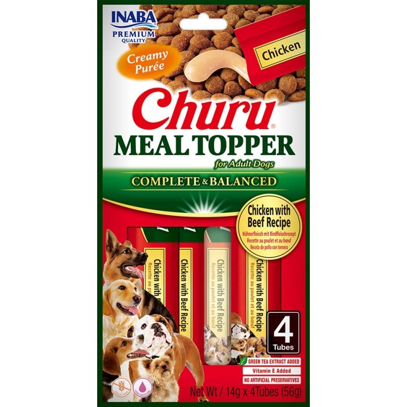 Churu Dog Meal Topper Pollo con Buey