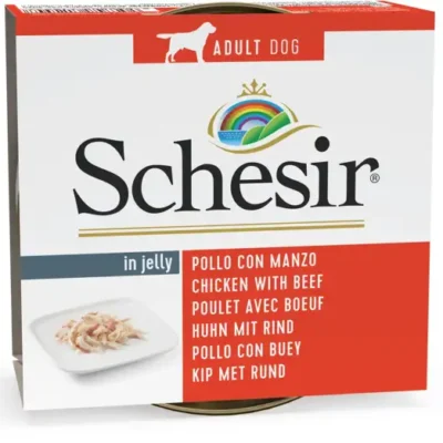 Comida húmeda Schesir Perro Pollo con Buey