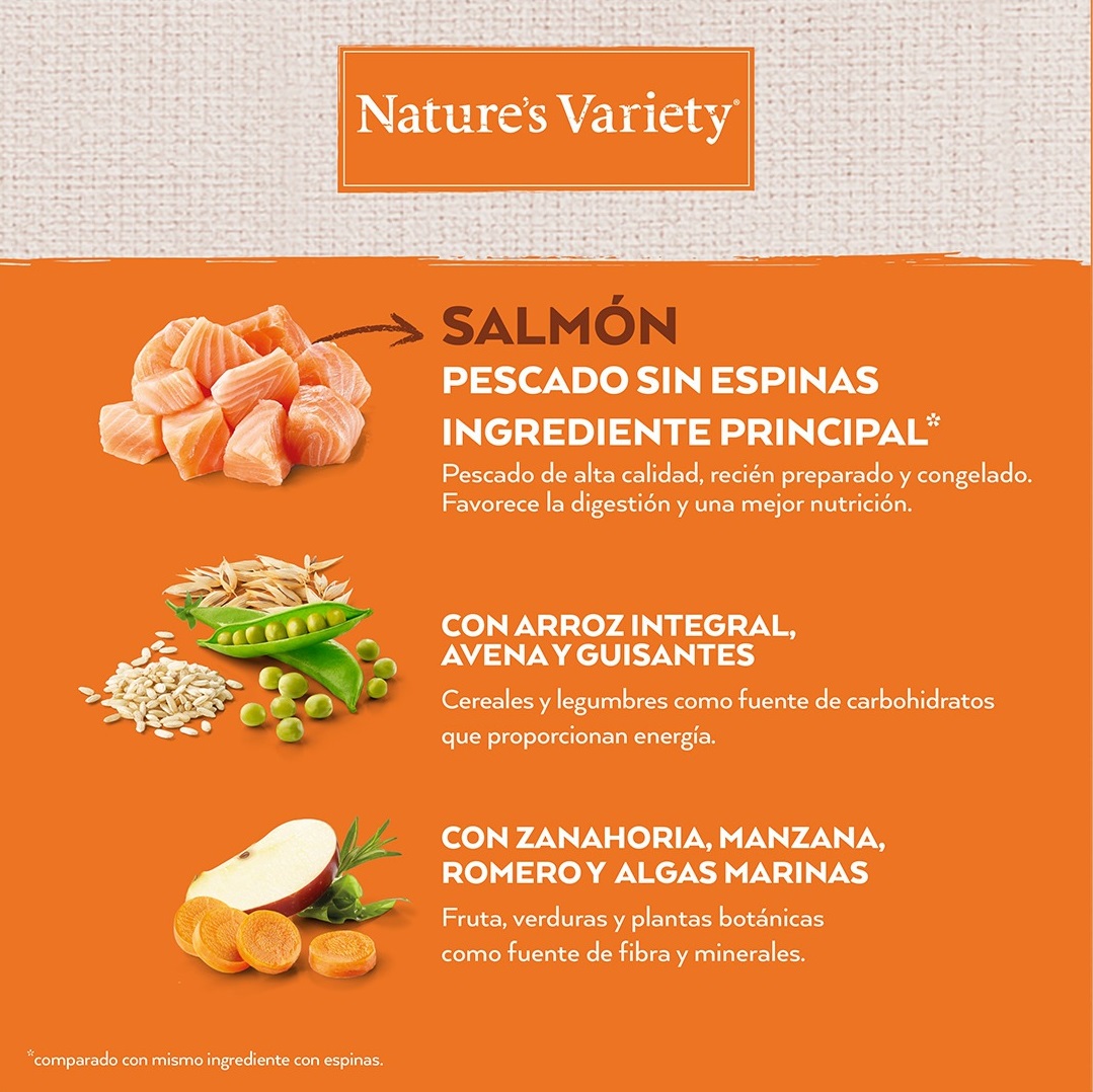 Pienso Nature's Variety Gato Adulto Esterilizado Healthy Grains Salmón - Imagen 3