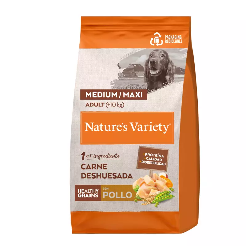 Pienso Nature's Variety Perro Adulto Medium/Maxi Healthy Grains Pollo