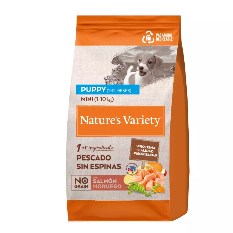 Pienso Nature's Variety Puppy Mini No Grain Salmón