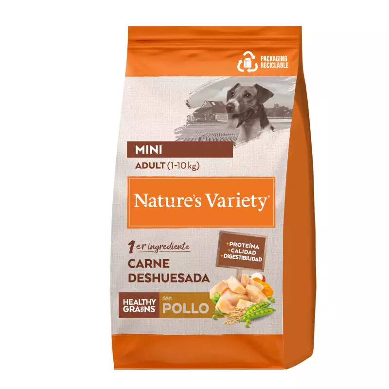 Pienso Nature's Variety Adulto Mini Healthy Grains Pollo
