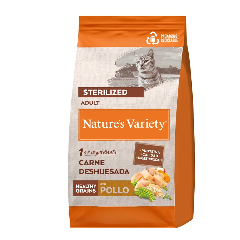 Pienso Nature's Variety Gato Adulto Esterilizado Healthy Grains Pollo