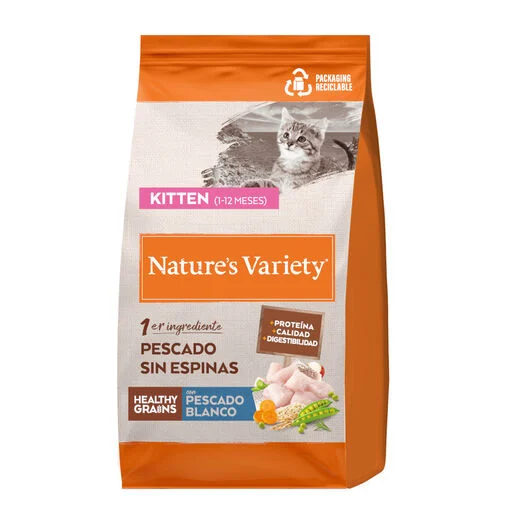 Pienso Nature's Variety Kitten Healthy Grains Pescado Blanco