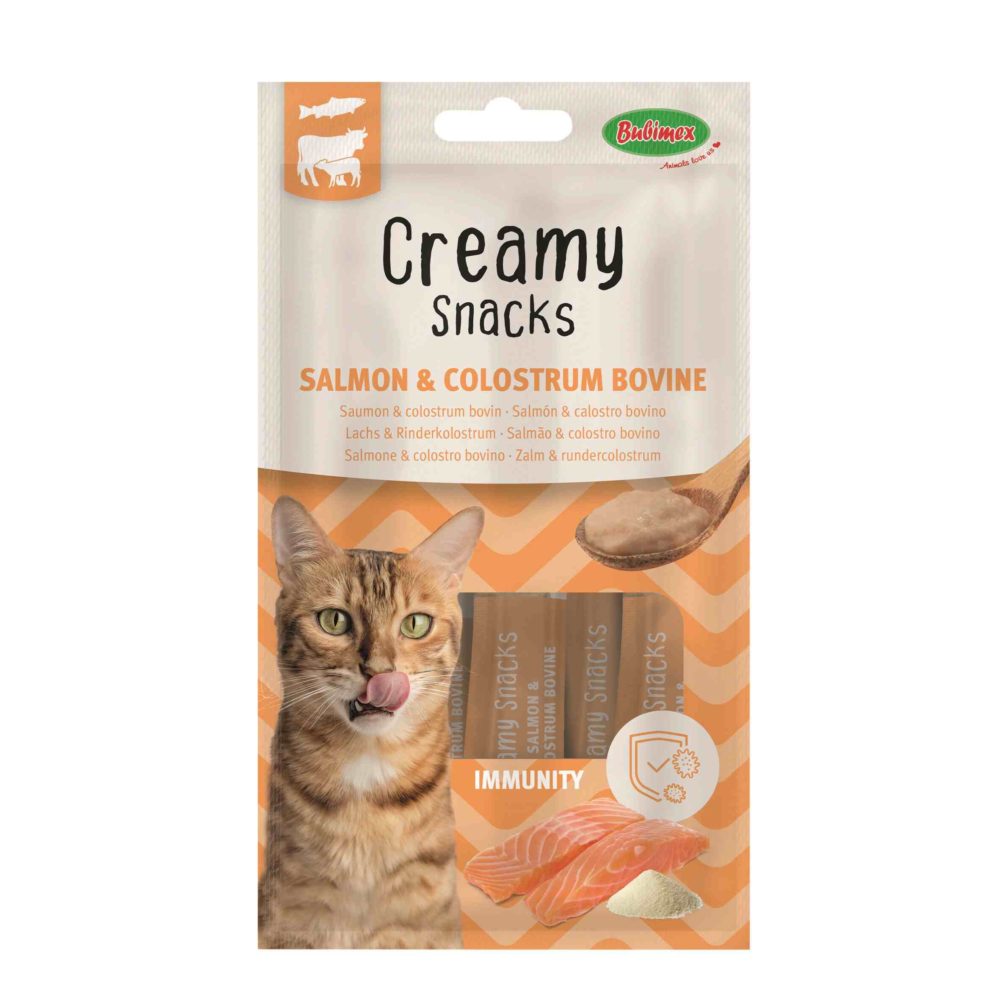 Creamy Snacks Gato Immunity Salmón & Calostro Bovino