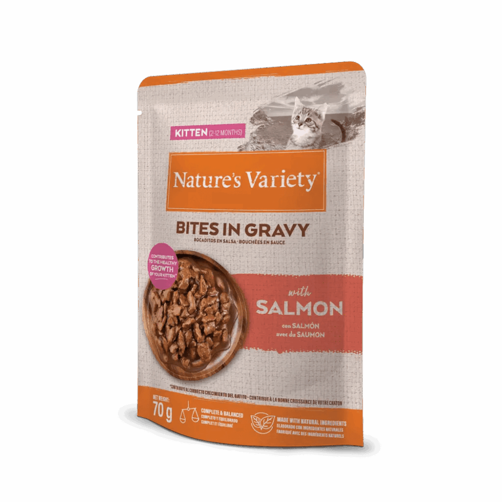Bocaditos Nature's Variety Kitten Salmón en Salsa