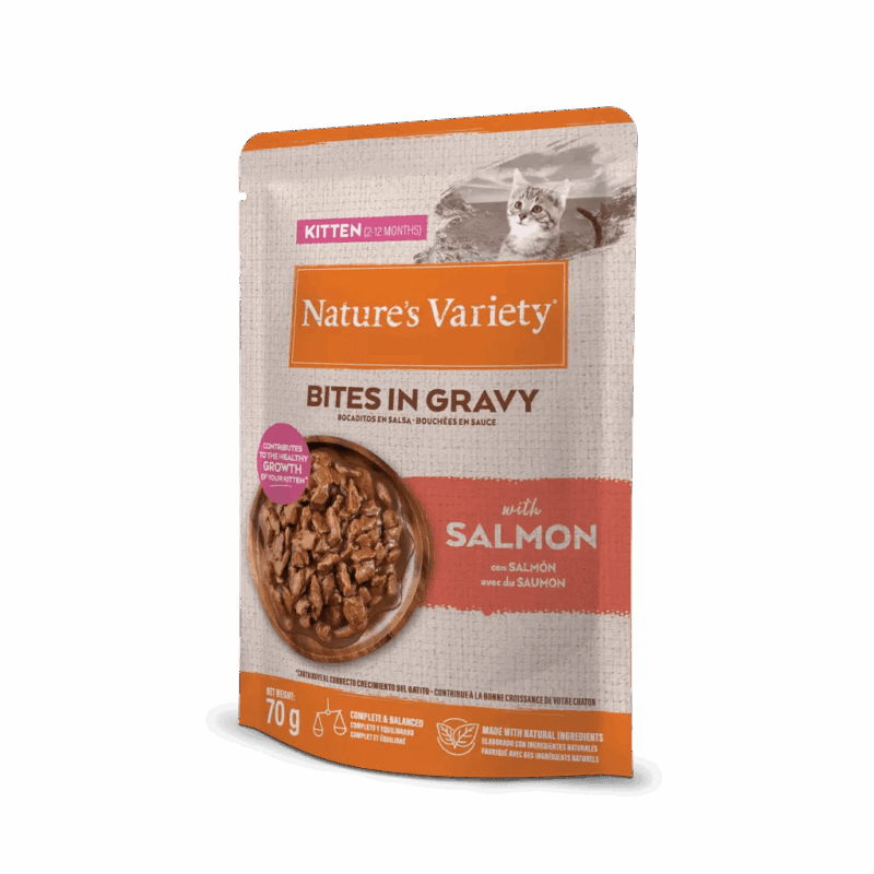 Bocaditos Nature's Variety Kitten Salmón en Salsa