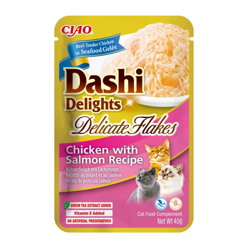 Churu Cat Dashi Delicate Flakes Pollo con Salmón