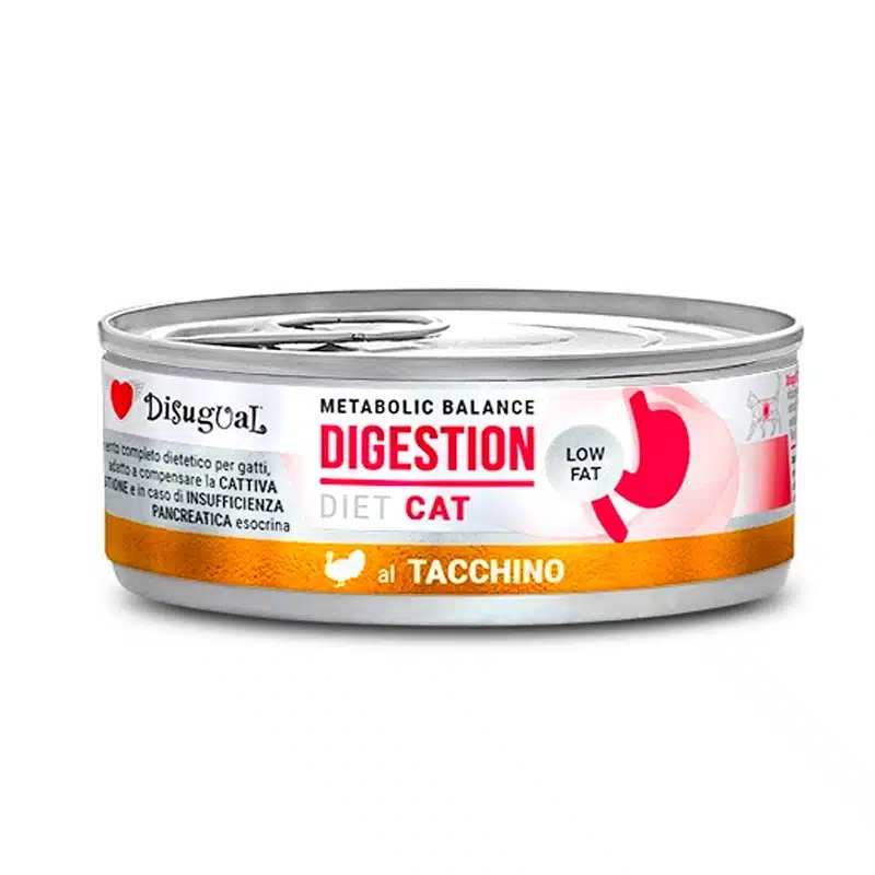 Comida húmeda Disugual Gato Digestion Pavo