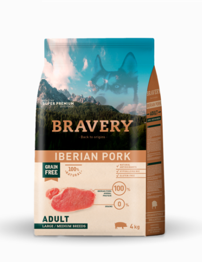 Pienso Bravery Perro Adulto Medium/Maxi Cerdo Ibérico