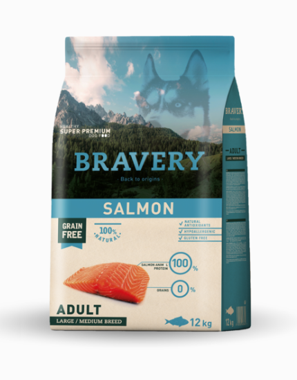Pienso Bravery Perro Adulto Medium/Maxi Salmón - Imagen 2