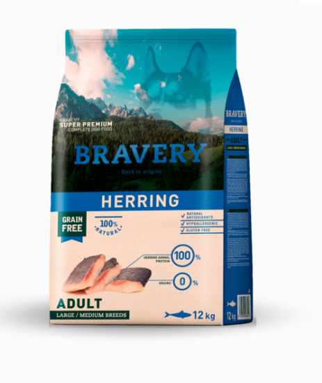 Pienso Bravery Perro Adulto Medium/Maxi Arenque - Imagen 2