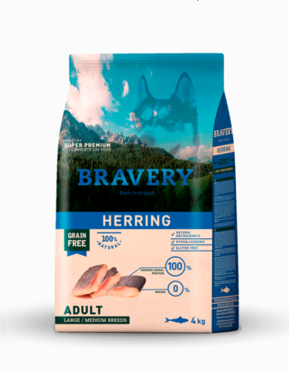 Pienso Bravery Perro Adulto Medium/Maxi Arenque