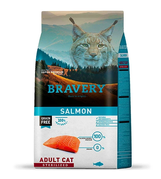 Pienso Bravery Gato Adulto Esterilizado Salmón