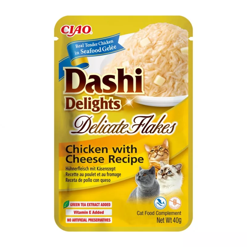 Churu Cat Dashi Delicate Flakes Pollo con Queso