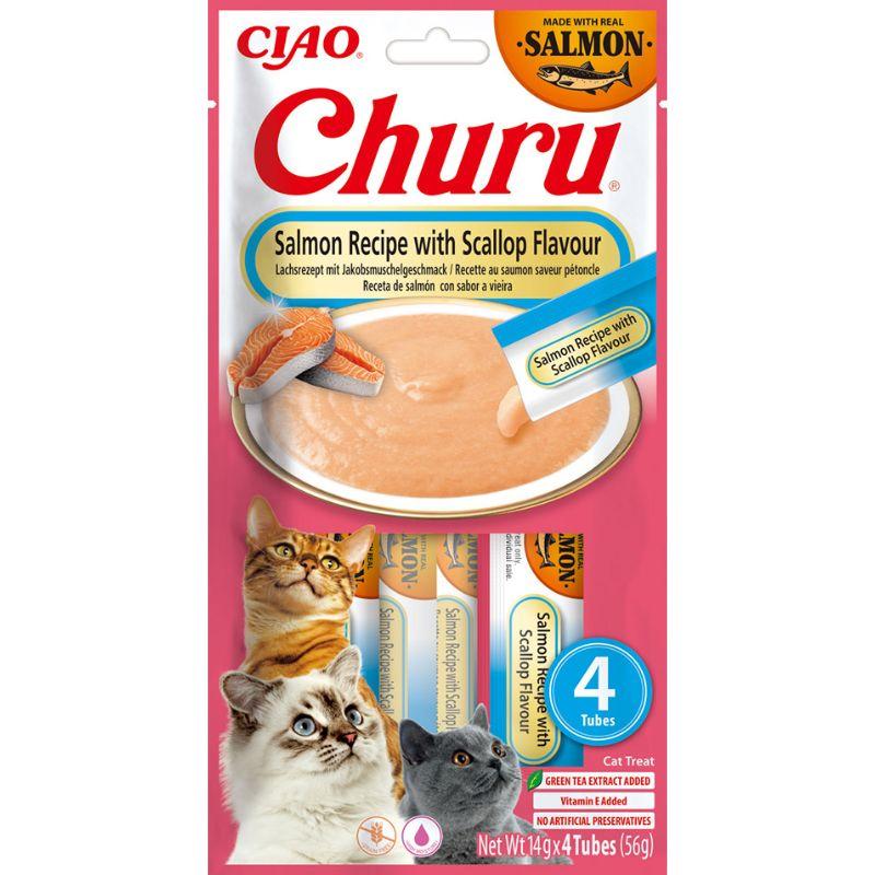 Churu Cat Salmón con Vieira