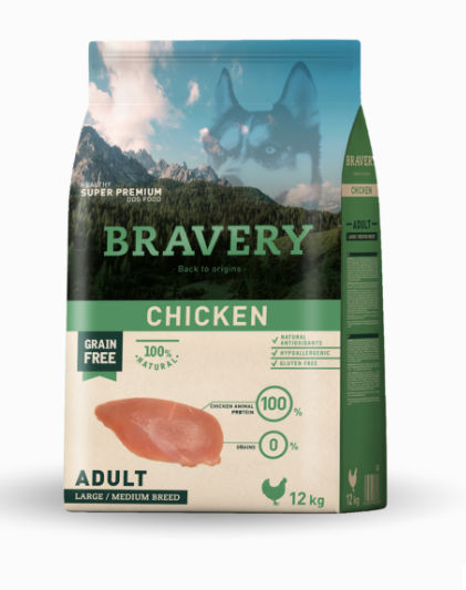 Pienso Bravery Perro Adulto Medium/Maxi Pollo - Imagen 2