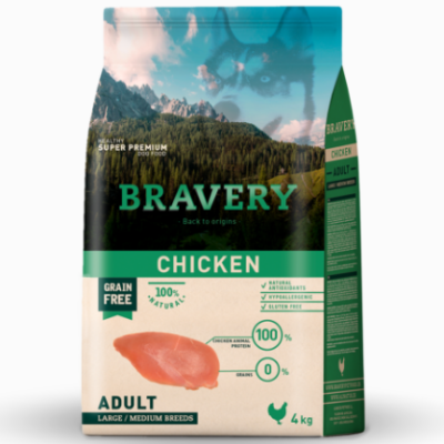 Pienso Bravery Perro Adulto Medium/Maxi Pollo