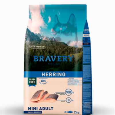 Pienso Bravery Perro Adulto Mini Arenque