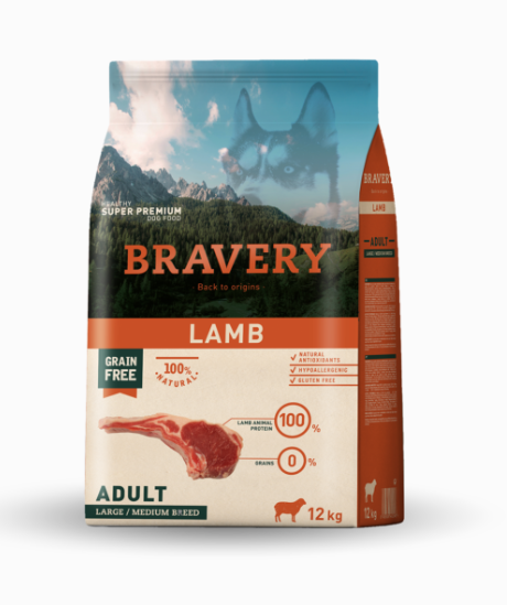 Pienso Bravery Perro Adulto Medium/Maxi Cordero - Imagen 2