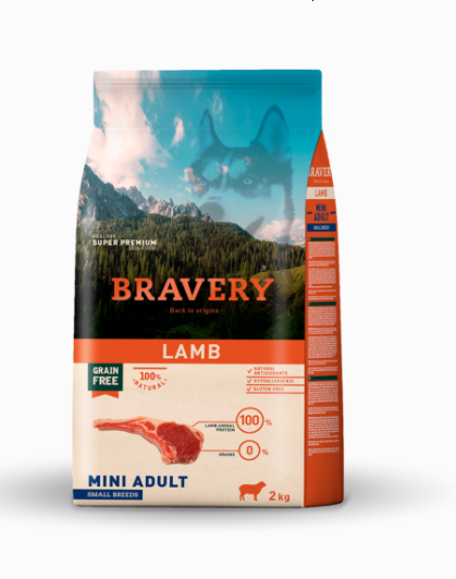 Pienso Bravery Perro Adulto Mini Cordero