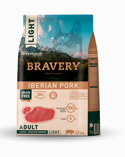 Pienso Bravery Perro Medium/Maxi Light Cerdo Ibérico - Imagen 2