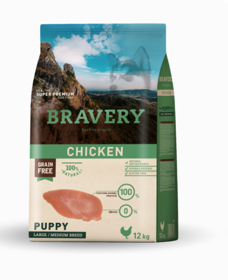 Pienso Bravery Perro Cachorro Medium/Maxi Pollo - Imagen 2