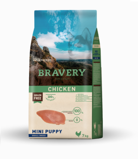 Pienso Bravery Perro Cachorro Mini Pollo - Imagen 2