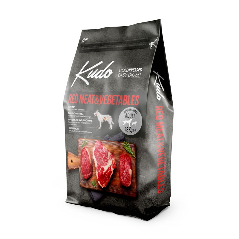 Pienso Kudo Adulto Medium/Maxi Carne Roja y Vegetales - Imagen 2