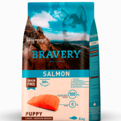 Pienso Bravery Perro Cachorro Medium/Maxi Salmón