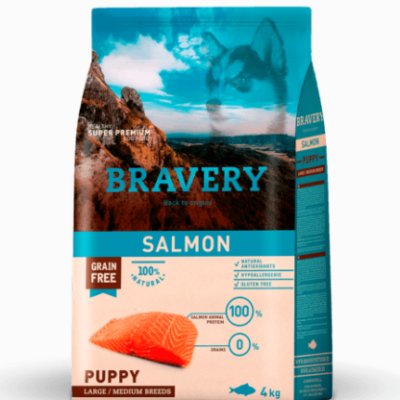 Pienso Bravery Perro Cachorro Medium/Maxi Salmón