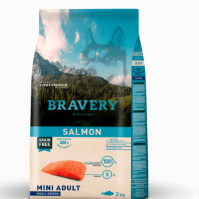 Pienso Bravery Perro Adulto Mini Salmón